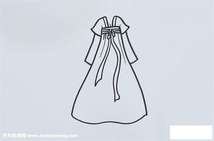 古装裙子简笔画