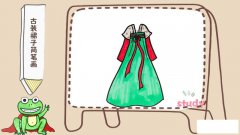 古装裙子简笔画