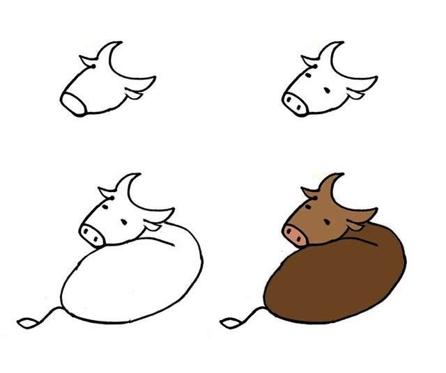 公牛简笔画