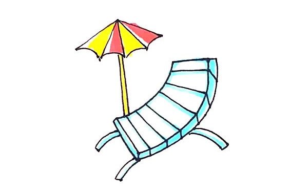沙滩椅简笔画