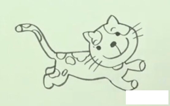 猫咪简笔画,动物简笔画