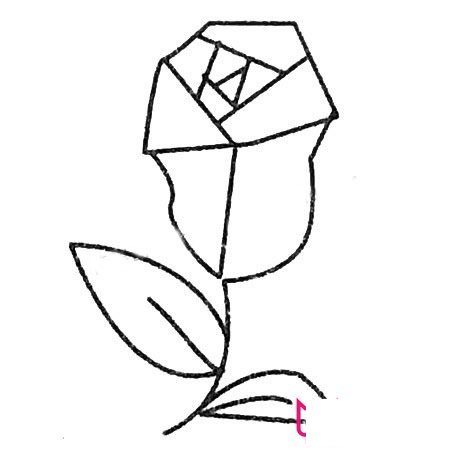 简单的简笔画花大全，玫瑰花简笔画