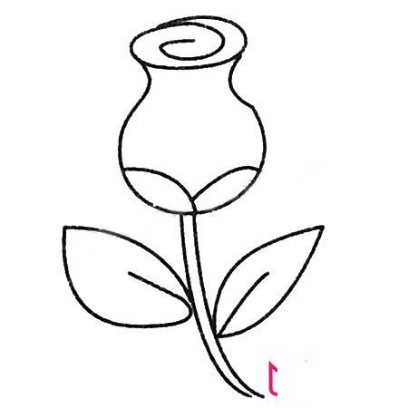 简单的简笔画花大全，玫瑰花简笔画