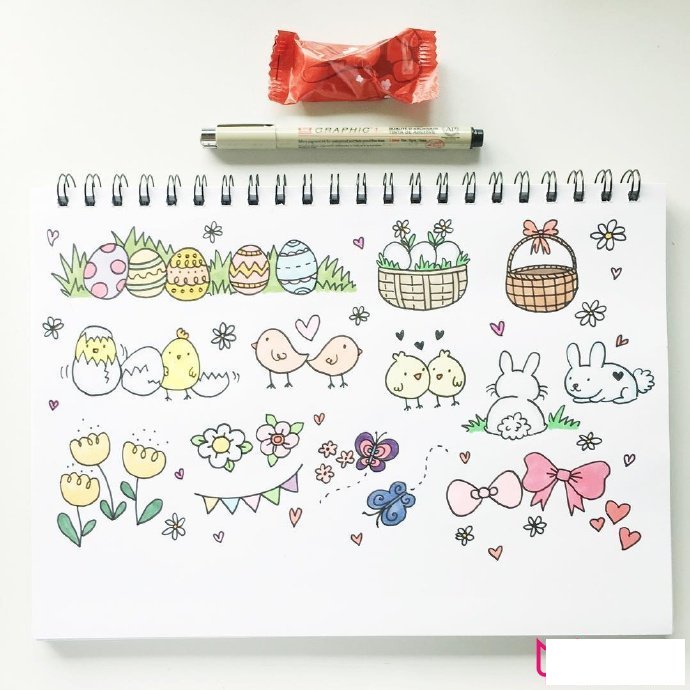 可爱的动物简笔画大全，各种小鸡兔子简笔画