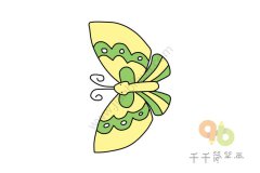 一分钟画 蝴蝶简笔画图片