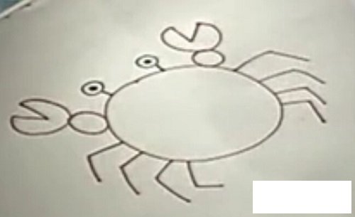螃蟹简笔画
