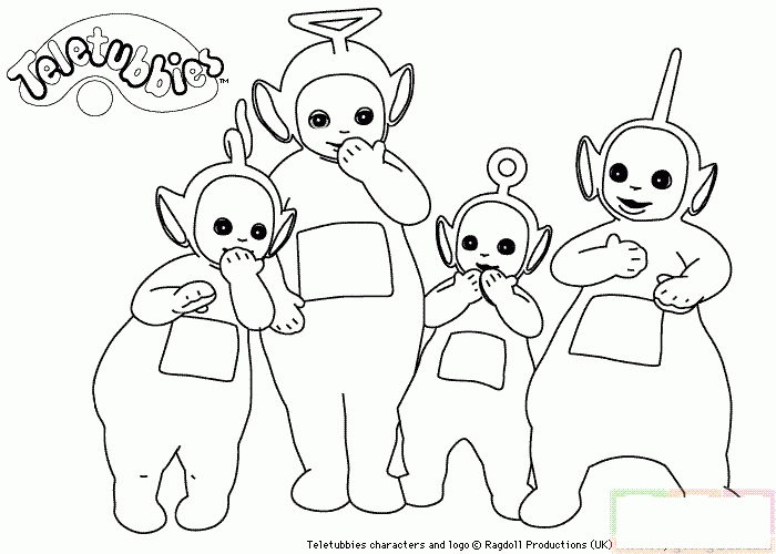 四个天线宝宝简笔画