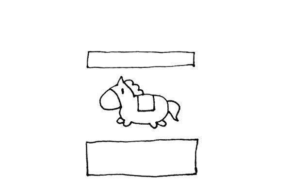 旋转木马简笔画
