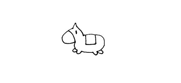 旋转木马简笔画