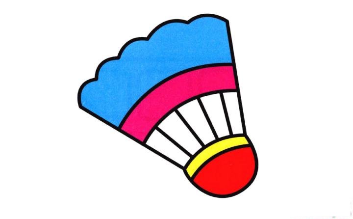 彩色简笔画羽毛球的图片教程