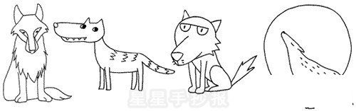 狼简笔画图片教程