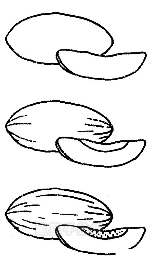 哈密瓜简笔画