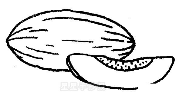 哈密瓜简笔画