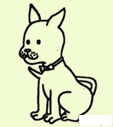 小学生小狗简笔画图片