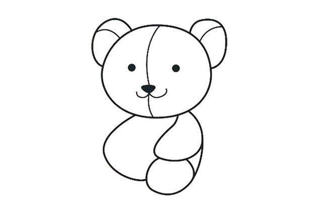 泰迪熊玩具简笔画