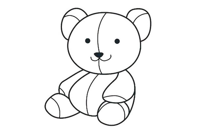泰迪熊玩具简笔画