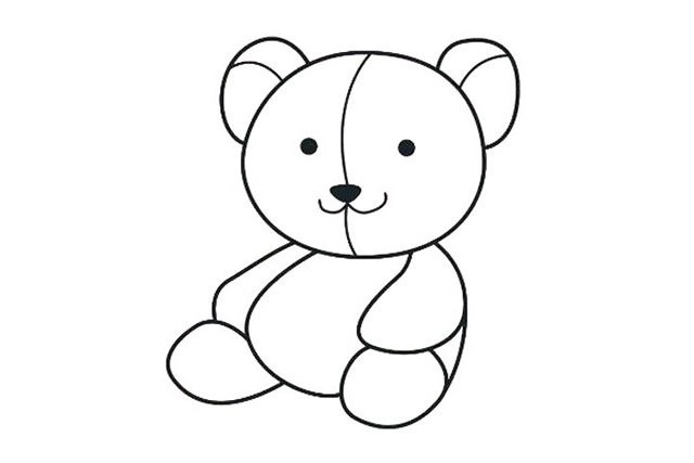 泰迪熊玩具简笔画