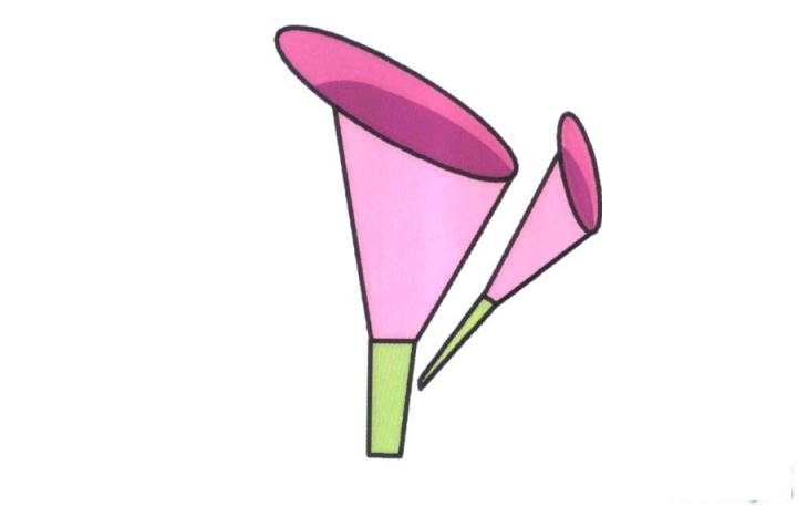 彩色简笔画马蹄莲的图片教程