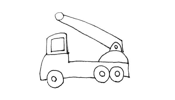 吊车简笔画