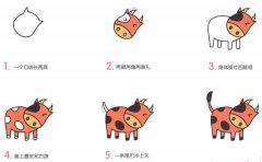 小花牛简笔画画法_怎么画小花牛的简笔画