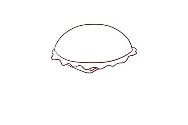 汉堡包简笔画