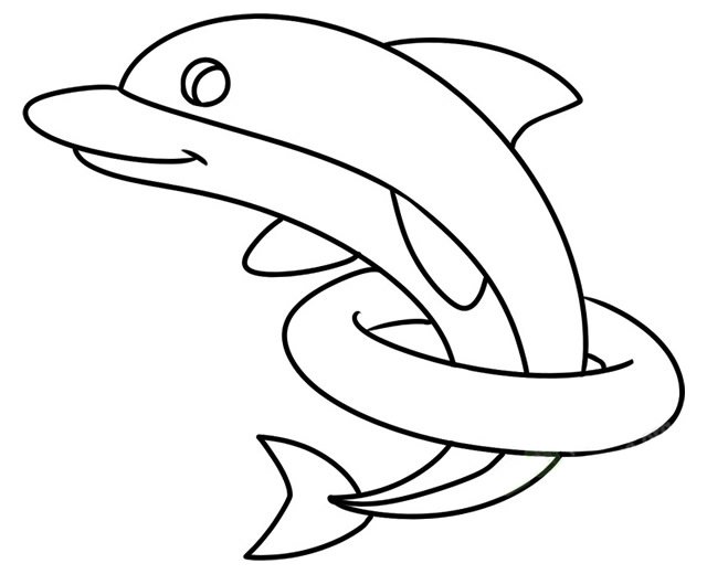 海豚简笔画