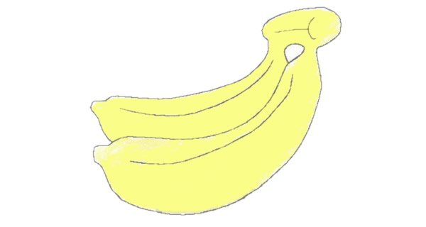香蕉简笔画完成图