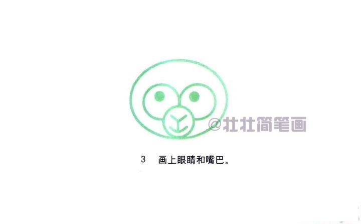 猴子简笔画画法_怎么画猴子的简笔画