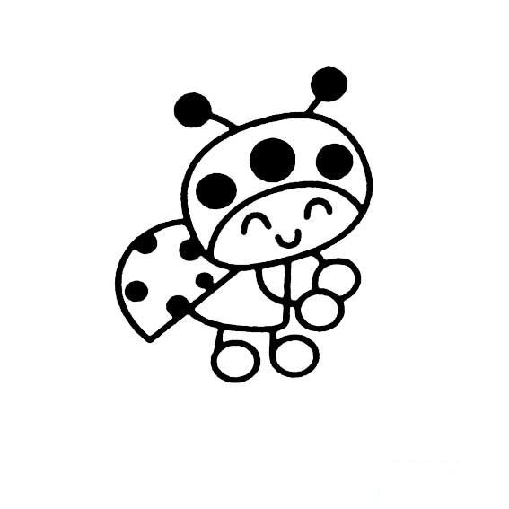 可爱的瓢虫宝宝简笔画