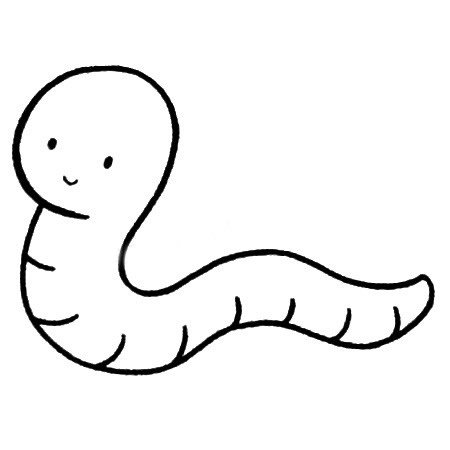 蚯蚓简笔画