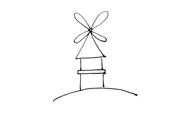 风车屋简笔画