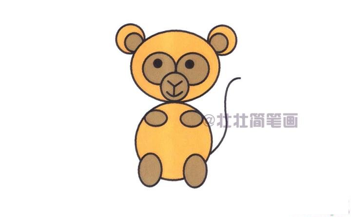 猴子简笔画画法_怎么画猴子的简笔画