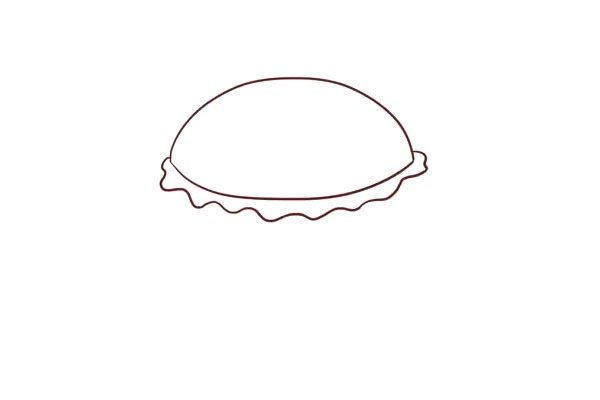 汉堡包简笔画