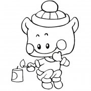 卡通小孩放鞭炮人物简笔画步骤图片大全