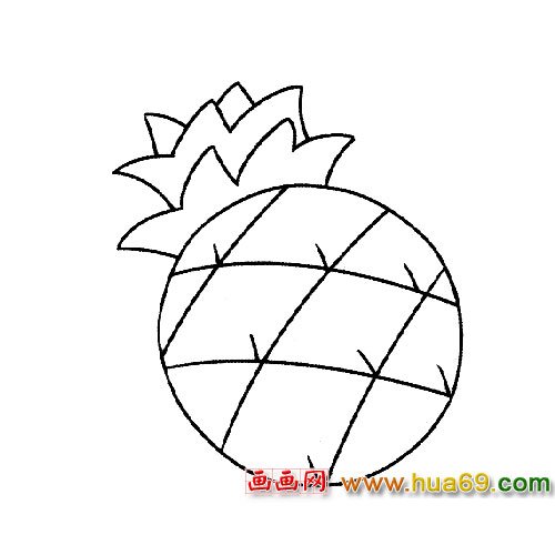 水果简笔画：菠萝5