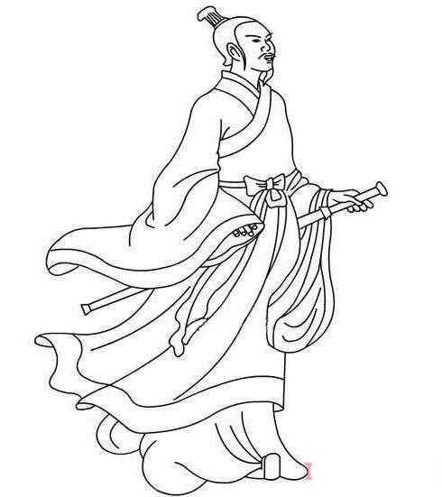 怎么手绘画屈原的画法简笔画教程简单