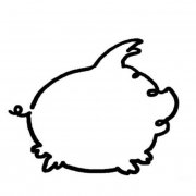 一笔画猪动物简笔画步骤图片大全