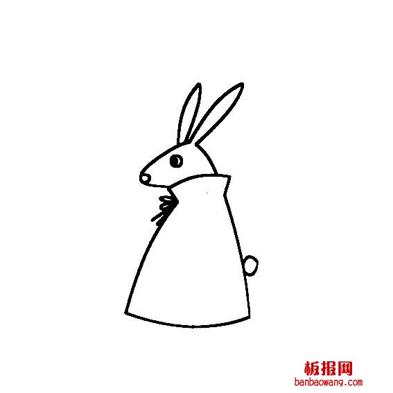 画一只正在思考的兔子先生