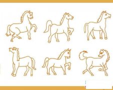 各种形态的马简笔画图片大全