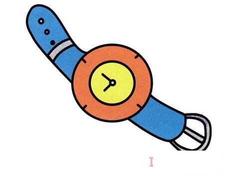 幼儿园手表的画法步骤教程涂颜色简单好看