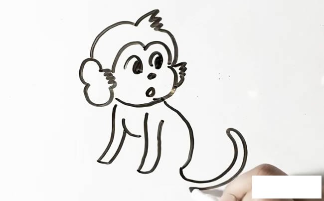 猴子简笔画步骤图