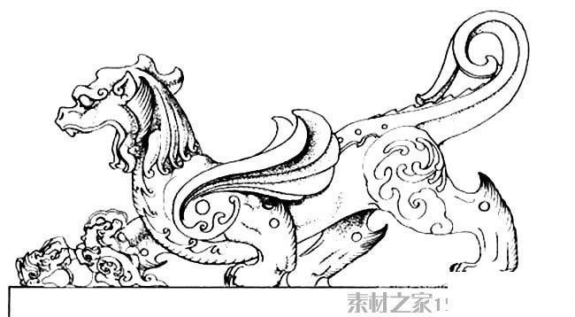 招财神兽貔貅简笔画图片