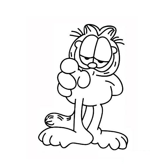 如何画出简单的加菲猫