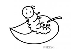 卡通蚕宝宝简笔画图片