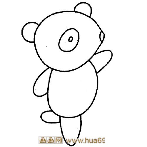 跳舞的大熊猫简笔画2