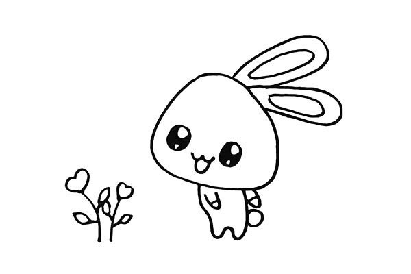 小白兔简笔画