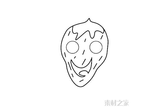 万圣节面具简笔画图片