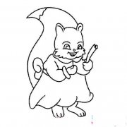 卡通松鼠妈妈简笔画图片