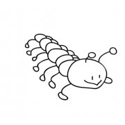 蜈蚣简笔画法卡通动物