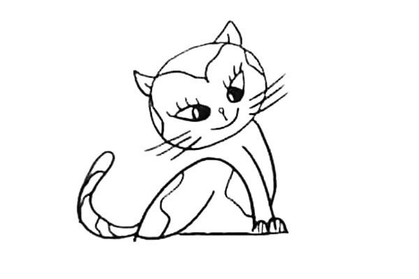 可爱的小猫咪简笔画